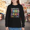 Watch Out Third Grade Here I Come Back To School 3rd Grade Youth Long Sleeve Tee Watch Out Third Grade Here I Come Back To School 3rd Grade Youth Long Sleeve Tee
