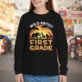 Wild About First Grade Zoo Animals Back To School Safari Youth Long Sleeve Tee Wild About First Grade Zoo Animals Back To School Safari Youth Long Sleeve Tee