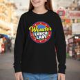 Wonder Lunch Lady Super Woman Power Superhero Back To School Youth Long Sleeve Tee