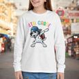 4th Grade Crew Dalmatian Dog Dabbing Back To School Premium Tri-Blend Youth Long Sleeve Tee