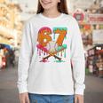 67 Ice Cream Drip Baseball Number 67 Player 67th Birthday Youth Long Sleeve Tee