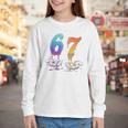 67 Meme Baseball Kids Girls Humor Number 6 7 Youth Long Sleeve Tee 67 Meme Baseball Kids Girls Humor Number 6 7 Youth Long Sleeve Tee