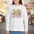 Back To School Hello Second 2nd Grade Leopard Pencil Girl Youth Long Sleeve Tee Back To School Hello Second 2nd Grade Leopard Pencil Girl Youth Long Sleeve Tee