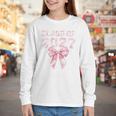 Class Of 2027 Preppy Coquette Bow Back To School Graduation Premium Tri-Blend Youth Long Sleeve Tee