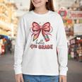 Coquette 4th Grade First Day Of Back To School Girls Outfits Youth Long Sleeve Tee Coquette 4th Grade First Day Of Back To School Girls Outfits Youth Long Sleeve Tee