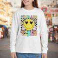 Girls 1st Grade Vibes Smile Face Back To School First Grade Youth Long Sleeve Tee Girls 1st Grade Vibes Smile Face Back To School First Grade Youth Long Sleeve Tee