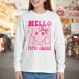 Hello Fifth Grade Coquette Bow Back To School 5th Grade Girl Youth Long Sleeve Tee Hello Fifth Grade Coquette Bow Back To School 5th Grade Girl Youth Long Sleeve Tee