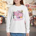 Hello Fourth 4th Grade Leopard Tie Dye Girl Back To School Youth Long Sleeve Tee