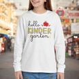 Hello Kindergarten Back To School Cute First Day Kids School Youth Long Sleeve Tee Hello Kindergarten Back To School Cute First Day Kids School Youth Long Sleeve Tee