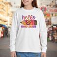 Hello Third Grade Back To School Pencil Tie Dye 3rd Grade Performance Youth Long Sleeve Tee Hello Third Grade Back To School Pencil Tie Dye 3rd Grade Performance Youth Long Sleeve Tee