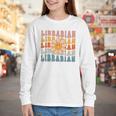 Librarian Retro Find Me At The Library Back To School Youth Long Sleeve Tee Librarian Retro Find Me At The Library Back To School Youth Long Sleeve Tee