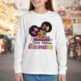 Little Miss Kindergarten Afro Puff Girl Back To School Youth Long Sleeve Tee
