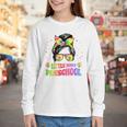 Little Miss Preschool Messy Bun Tie Dye Back To School Girls Youth Long Sleeve Tee Little Miss Preschool Messy Bun Tie Dye Back To School Girls Youth Long Sleeve Tee