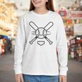 Minimalist Baseball Clean Sports Graphic Tee For Fan Players Youth Long Sleeve Tee