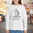 Naive Horse Doodle Back To School Gallop Homework Art Youth Long Sleeve Tee