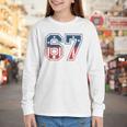 Number 67 USA Raglan Baseball Tee Youth Long Sleeve Tee