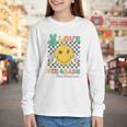 Peace Love 6th Grade Smile Face Back To School Sixth Grade Youth Long Sleeve Tee
