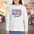 School Nurse Squad Tie Dye Back To School Appreciation Youth Long Sleeve Tee School Nurse Squad Tie Dye Back To School Appreciation Youth Long Sleeve Tee