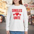 Singles Unite Valentines Day Humor For Singles Raglan Baseball Tee Youth Long Sleeve Tee
