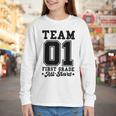 Team 1st Grade All-Stars Back To School Sports Jersey Youth Long Sleeve Tee