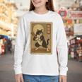 Vintage Japanese Ukiyo-e Baseball Cat Batting Youth Long Sleeve Tee Vintage Japanese Ukiyo-e Baseball Cat Batting Youth Long Sleeve Tee