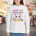 Watch Out Preschool Here I Come Girls Back To School Performance Youth Long Sleeve Tee Watch Out Preschool Here I Come Girls Back To School Performance Youth Long Sleeve Tee