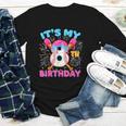 8th Birthday Baseball 8 Year Old Ice Cream Drip Boy Baseball Youth Long Sleeve Tee