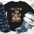 Aloha Preschool Flamingo Hawaii Back To School Kids Girl Youth Long Sleeve Tee