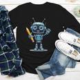 Back To School 2025 Robot Pencil For Kids Youth Long Sleeve Tee