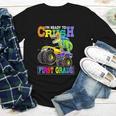 Back To School Boy Dinosaur I'm Ready To Crush First Grade Youth Long Sleeve Tee Back To School Boy Dinosaur I'm Ready To Crush First Grade Youth Long Sleeve Tee