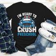Back To School First Day Of Preschool Police Car Boys Youth Long Sleeve Tee
