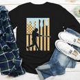 Baseball Drip Boys Dripping Ice Cream Baseball American Flag Youth Long Sleeve Tee