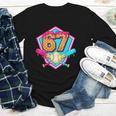 Baseball Drip Jersey Number 67 For Players & 67th Birthday Youth Long Sleeve Tee
