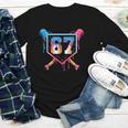 Baseball Ice Cream Drip Number 67 Player 67th Birthday 6 7 Youth Long Sleeve Tee Baseball Ice Cream Drip Number 67 Player 67th Birthday 6 7 Youth Long Sleeve Tee