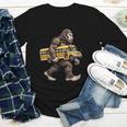 Bigfoot Carrying School Bus Sasquatch Back To School Youth Long Sleeve Tee Bigfoot Carrying School Bus Sasquatch Back To School Youth Long Sleeve Tee