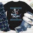 Boys Skeleton Riding a Shark Back To School Youth Long Sleeve Tee