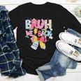Bruh We Back Sixth Graders Back To School Coquette Bow Girl Youth Long Sleeve Tee