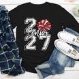 Class Of 2027 Cheer Red Senior 2027 Back To School Youth Long Sleeve Tee Class Of 2027 Cheer Red Senior 2027 Back To School Youth Long Sleeve Tee