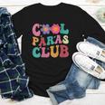 Cool Paras Club Paraprofessional Groovy Back To School Youth Long Sleeve Tee Cool Paras Club Paraprofessional Groovy Back To School Youth Long Sleeve Tee