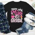 Cute Back To School 1st Grade Girls Kids First Day Of School Youth Long Sleeve Tee