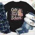 Cute Girl Back To School Capybara First Day Of School Kids Youth Long Sleeve Tee