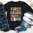 First Grade Here I Come Unicorn Back To School Youth Long Sleeve Tee
