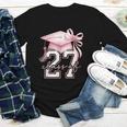 Girls Class Of 2027 Back To School Senior 2027 Coquette Bow Youth Long Sleeve Tee Girls Class Of 2027 Back To School Senior 2027 Coquette Bow Youth Long Sleeve Tee