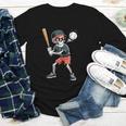 Halloween Skeleton Playing Baseball 67 Six Seven Meme Youth Long Sleeve Tee