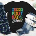 Happy First Day Of School Pupil Kids Grade Back To School 1 Youth Long Sleeve Tee