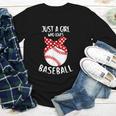 Just A Girl Who Loves Baseball Cute Retro Baseball Lover Youth Long Sleeve Tee