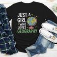 Just a Girl Who Loves Geography Back To School Kids Girls Youth Long Sleeve Tee