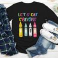 Kindergarten Back To School Crayons Let's Eat Crayon Youth Long Sleeve Tee Kindergarten Back To School Crayons Let's Eat Crayon Youth Long Sleeve Tee
