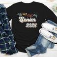 My Last First Day Senior 2025 Back To School Vintage Cool Youth Long Sleeve Tee