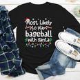 Most Likely To Play Baseball With Santa Christmas Matching Youth Long Sleeve Tee Most Likely To Play Baseball With Santa Christmas Matching Youth Long Sleeve Tee